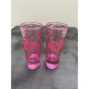 4" TALLTEQUILA ROSE PINK SHOT GLASS SHOOTER BRAND NEW NEVER USED DIMPLED TEXTURE